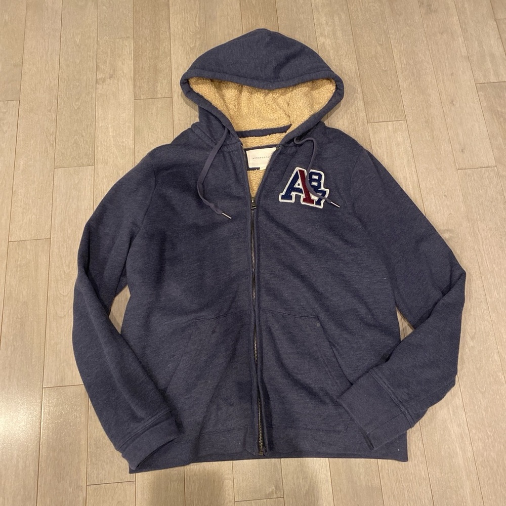 Aeropostale Blue Fleece-Lined Sweatshirt